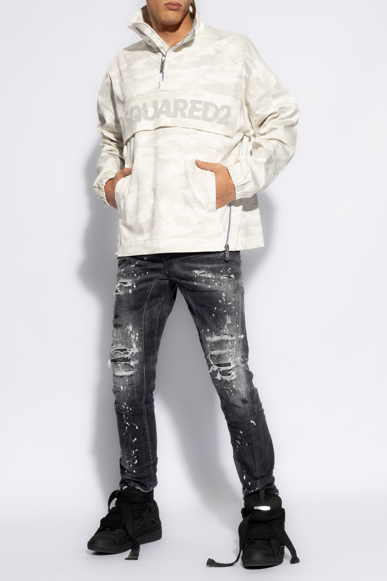 White Jacket with camo pattern Dsquared2 - Vitkac Canada